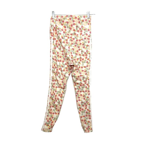 Adidas Sport Leggings Floral Size M Steiped High Waste Gym Yoga Running - Picture 6 of 12